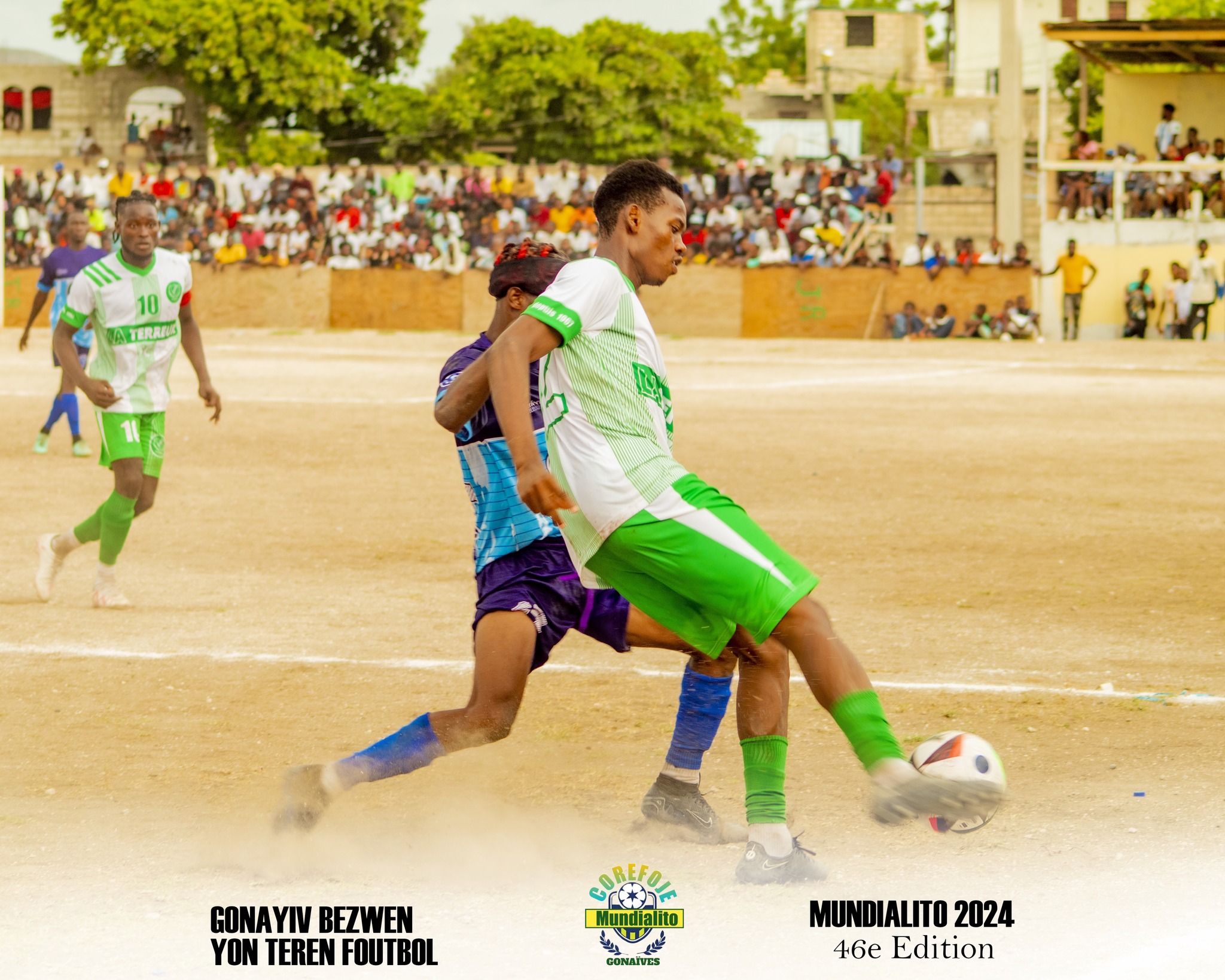 Match de football mondialito parc vincent des gonaives